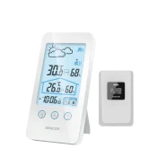 Sencor - Meteo stanica sa LCD displejom 2xAAA + 2xAAA, bela