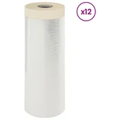 Vidaxl Prašni list z lepilnim trakom 12 szt. 270 x 1600 cm HDPE