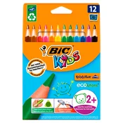 BIC trikotne nezlomljive barvice, 12 kosov.