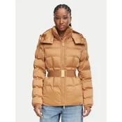 Elisabetta Franchi Zimska jakna PI-92D-66E2 Svetlo rjava Slim Fit