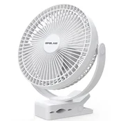 Opolar Ventilator s sponko za polnjenje, 10000 mAh, bel