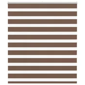 Zebra zavjesa Smeda 130x100 cm Širina tkanine 125,9 cm Poliester
