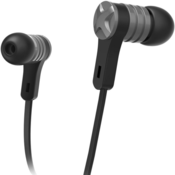 HAMA "Intense" slušalke, In-Ear, z mikrofonom, ploščat trakast kabel, črne barve