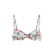 LASCANA Bikini zgornji del kremna/modra/temno zelena/temno oranžna/bela