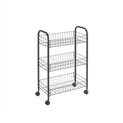 METALTEX Polica sa tockovima Lugano Lava 41x23x63 cm crna