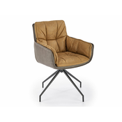 Stol Houston 1548 (Rjava + Temno rjava) Rjava, Temno rjava, 85x61x61cm, Blago, Kovina