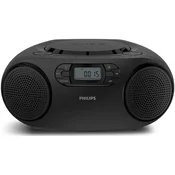 Philips Kasetofon CD radio TAZ2000, CD/CD-R/CD-RW, kaseta, FM, BT, USB, 3W×2, Crni