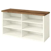Songmics Klop za čevlje 295x100x50 cm bela