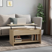 Stolic za kavu boja hrasta 102x50x52,5 cm konstruirano drvo