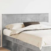 Vidaxl Vzglavje z vzglavjem Betonsko siva 150 cm Konstruiran les