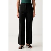 Weekend Max Mara Hlače iz tkanine Visivo 2625136061 Črna Regular Fit
