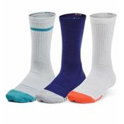 Carape za tenis Under Armour Kids HeatGear 3P Crew Socks - sonar blue/white/light blue