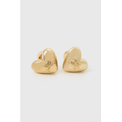Karl Lagerfeld Naušnice Heart Studs, zlatna