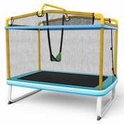 Pravokotni trampolin 3v1, 190 x 124 cm (modra – rumena barva)