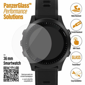 PanzerGlass zaščitno steklo SmartWatch za različne vrste pametnih ur, črno, 36 mm (3608)