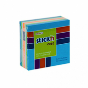 HOPAX samolepilni lističi v obliki kocke STICKN NEON 51x51mm, 400 listni, modri