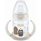 Bocica NUK First Choice - Cat & Dog, TC, PP, s vrhom za sok, 150 ml, siva