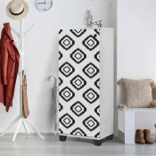 Hanah Home Cipelarnik Filinta Fas, 50x127x38 cm, Belo-crni
