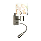 Brilagi - LED fleksibilna lampa BOBO 1xE27/25W/230V + LED/3W m. hrom/bela/životinjice