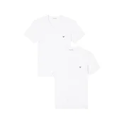 Emporio Armani za moške. EM000392_AF14132 Komplet dveh belih majic z V-izrezom (XL), Bela, Domača oblačila, Bombaž, Kratek ro