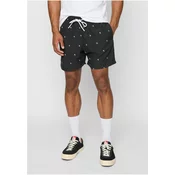 Mens swimwear with embroidery black/palm