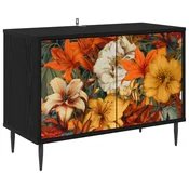 vidaXL TV omarica GENNEP 69 x 33 x 50,5 cm Črni hrast Inženirski les