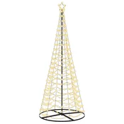 Vidaxl Spiralna LED novoletna jelka s podstavkom EKENAS 250 cm 370 LED