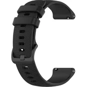 GS Univerzalni silikonski pašček 22 mm, mrežasta tekstura, črn