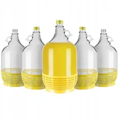 shumee 6x POSODA ZA VINO 5L V KOŠARICI S POKROVČKOM, vrč za vino ali vodko