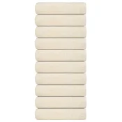 Vidaxl Brisače za roke FROGN 10 kosov kremne barve 50x100 cm 360 g/m2