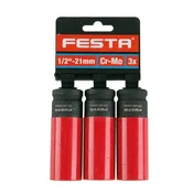 Set nasadnih kljuceva CrMo 1/2 21mm 3 kom FESTA