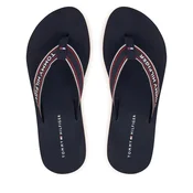 Japonke Tommy Hilfiger Th Corporate Wedge Summer Sandal FW0FW09695 Mornarsko modra