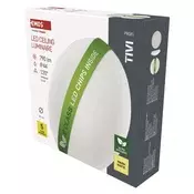 LED stropna svetilka TIVI, B CLASS, okrogla bela 5,2W, IP44, Toplo bel