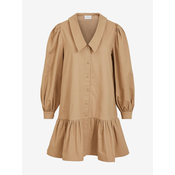 Light Brown Shirt Dress VILA Eve - Women