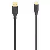 Hama USB-C 2.0 kabel, tip A-C, 0,75 m, Flexi-Slim, crna (200634)