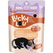 Lucky Lou Life Stage Pouch mačja hrana Adult - perutnina in losos - 300 g