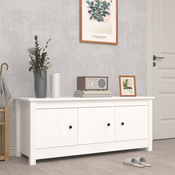 Ormaric za cipele bijeli 110 x 38 x 45,5 cm od masivne borovine