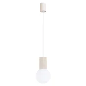 Sollux SL.1719 - Luster na sajli HALO 1xG9/8W/230V precnika 12 cm krem