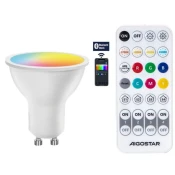 Aigostar LED sijalka GU10 4,9W 420lm RGB+CCT z daljinskim upravljalnikom + BLUETOOTH zatemnilna