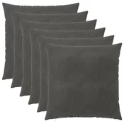 vidaXL Prevleka za blazino 6 pcs HEERLEN Temno siva 65 x 65 cm Žamet