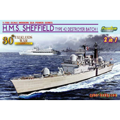 Komplet modela ladje 7133 - HMS SHEFFIELD (FALKLANDSKA VOJNA) (1:700)