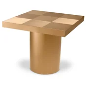 Casa Padrino luxury side table brass 57 x 57 x H. 50 cm - Square stainless steel table - Living room furniture - Hotel furniture - Luxury furniture - Luxury furnishings