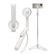 slomart Selfie palica Spigen S571W MagSafe Bluetooth s stojalom - bež