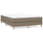 Vidaxl Posteljni okvir z vzmetmi taupe 140x190 cm blago