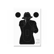 Tarča Silhueta Police pistol črno/bela
