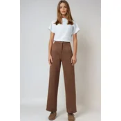 Trend Alacati Stili Ženske pantalone Alc-X14406, Smede