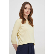 Kratka majica Sisley ženski, rumena barva