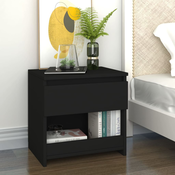 Nocni ormaric crni 40 x 30 x 39 cm konstruirano drvo