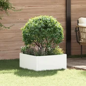 vidaXL Robovi trave 60 x 60 x 35 cm Jeklo Bela