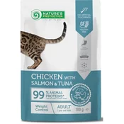 Natures P KAPSICE cat adult kontrola težine piletina, losos i tuna 22 x 100 g